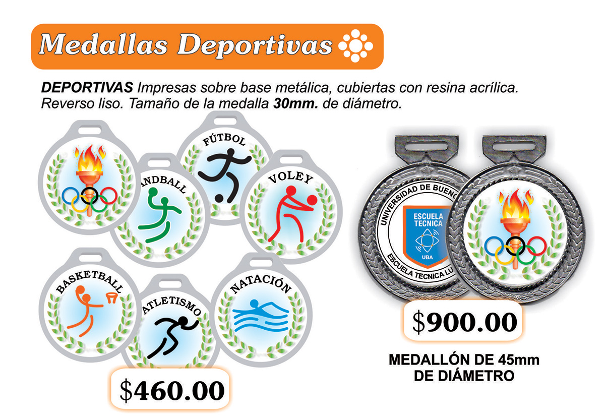 MEDALLAS DEPORTIVAS