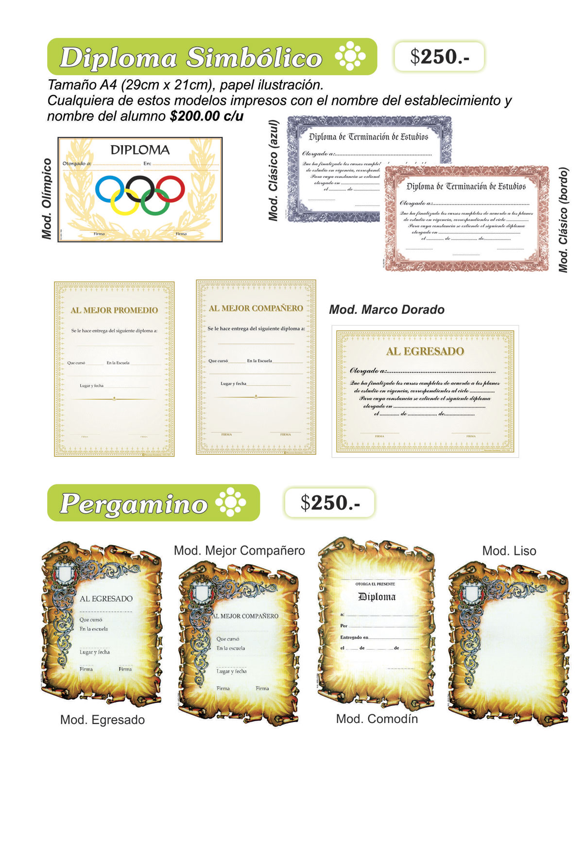 DIPLOMAS PARA PRIMARIA