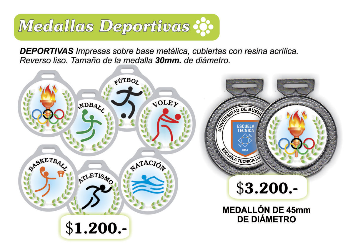 MEDALLAS DEPORTIVAS